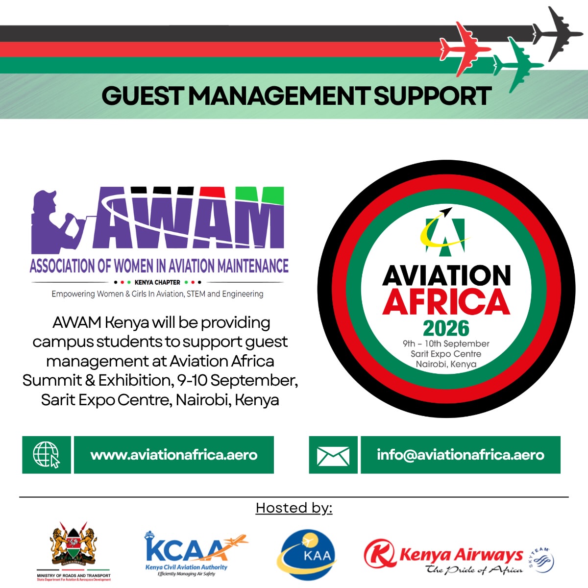 AWAM Kenya to support guest management at Aviation Africa 2026